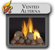 Alterna vented gas logs